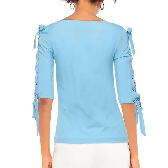 Moschino Couture My Little Pony Ribbon Tee with Lace-up Sleeves 10 New with Tags - Picture 3 of 16